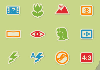 Modes of Photo Silhouette Icons