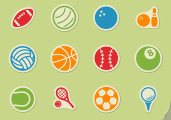 sport balls icon set