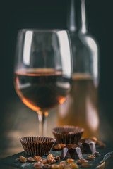 Dark chocolate praline