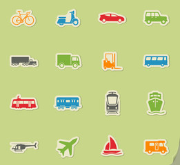 Transportation simply icons