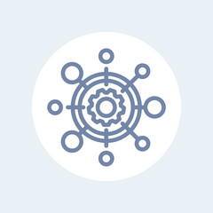 production line icon isolated on white