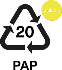 PAP cardboard recycling code