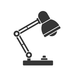 Desk Lamp Light Icon. Vector