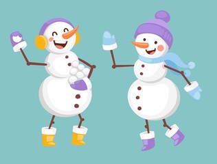 Cartoon snowman character