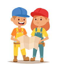 Builders kid vector
