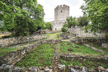 Platamon castle in eastern Greece, Platamonas landmark and impor