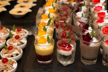 Photo sur Plexiglas Dessert délicieuse station de dessert Mini en verre