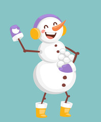Cartoon snowman character