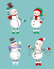 Cartoon snowman character
