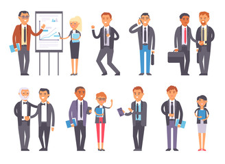 Business people vector set.