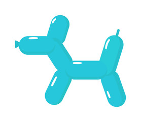 Color glossy dog balloons party vector illustration. Round entertainment balloon holiday festival happy gift. Balloon beautiful toy party day celebrate, isolated helium carnival tool.