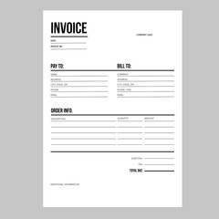 Invoice / business template - A4 European standard paper