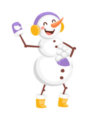 Cartoon snowman character