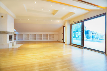 Empty room of a new penthouse