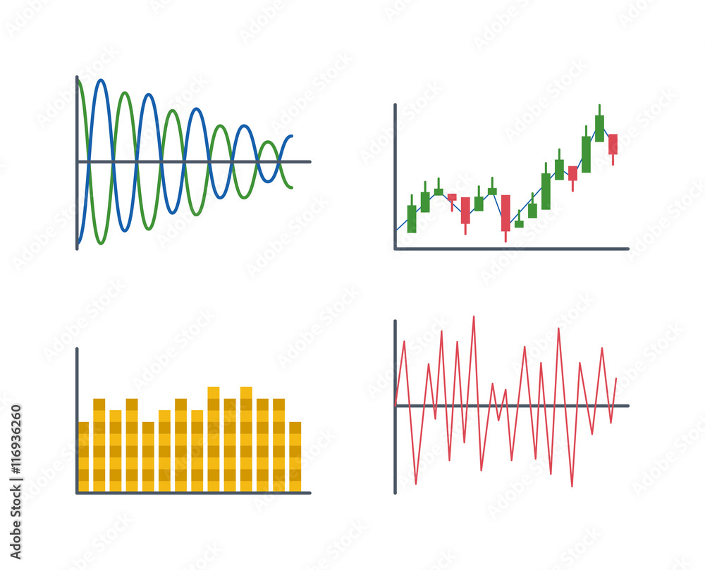 Poster business data graph analytics vector elements. bar pie charts diagrams and graphs flat icon. infogra