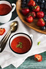 Cold strawberry soup