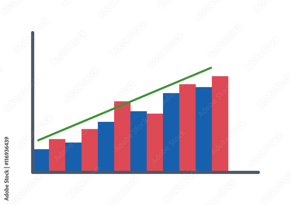 Poster business data graph analytics vector elements. bar pie charts diagrams and graphs flat icon. infogra