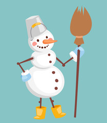 Cartoon snowman character