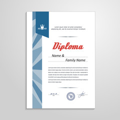 Certificate, Diploma, design template