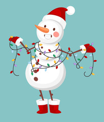 Cartoon snowman character