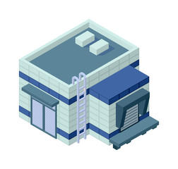 Isometric building vector illustration