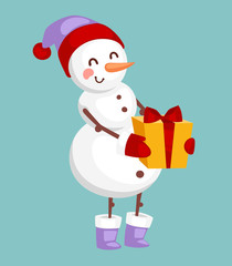 Cartoon snowman character