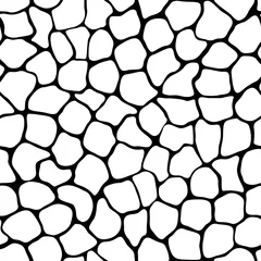 Behang Wit Vectortextuur - naadloos patroon van onregelmatige cellen