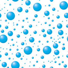 Blue drops on a white background - seamless texture
