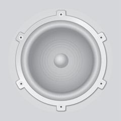 Silver speaker closeup - vector