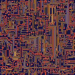 Seamless vector texture - circuit board