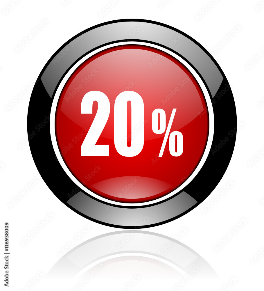 Aufkleber modern design red and black circle vector sale icon. round web promotion button.