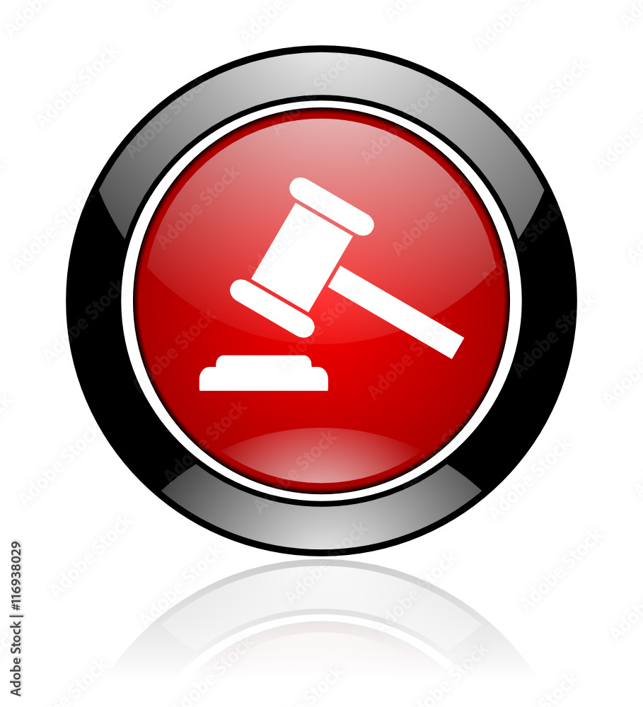 Poster red round vector icon