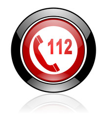 Red round vector icon