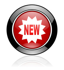 Red round vector icon