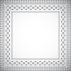 Square frame with ethnic pattern - Vector