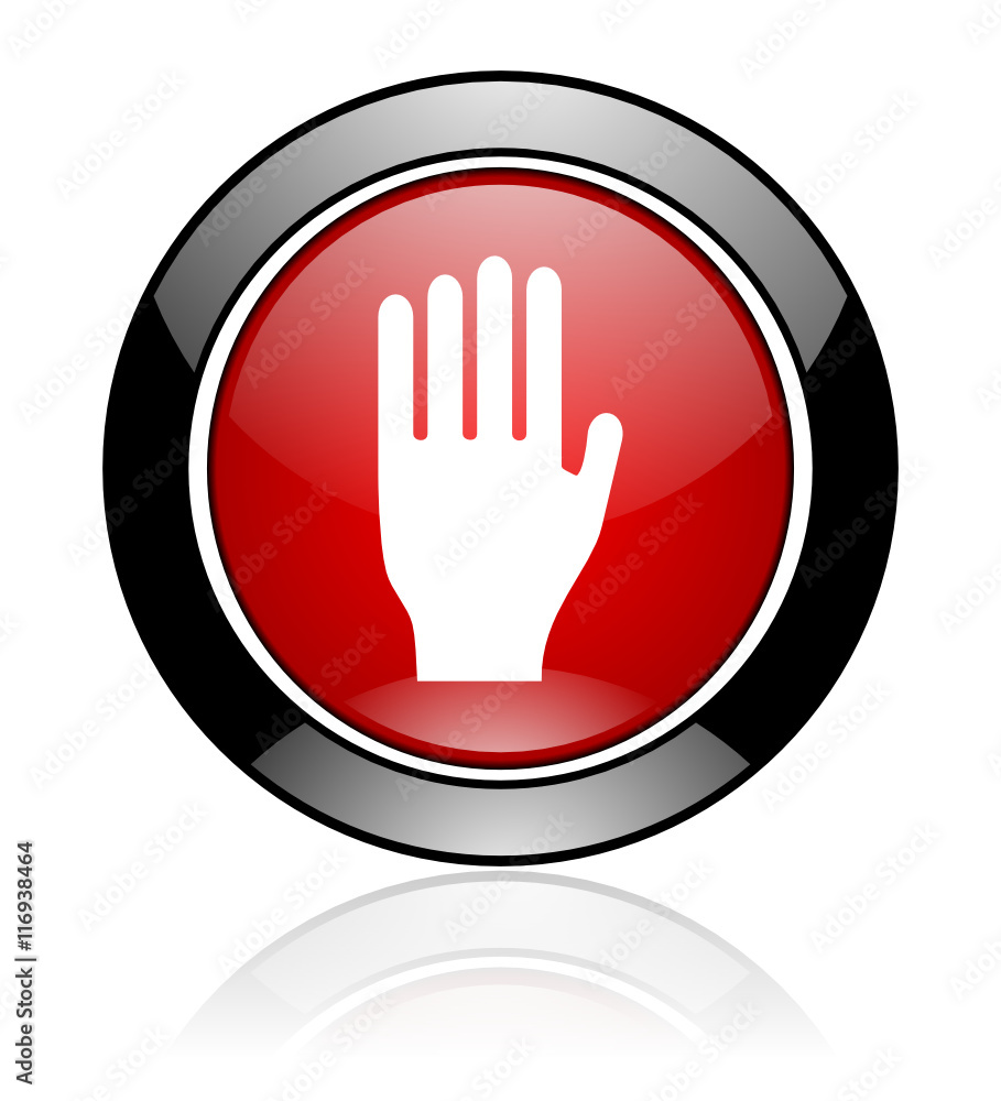 Poster modern design red and black round validate vector icon
