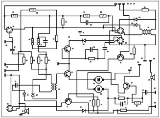 Electric scheme - vector background
