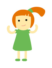 Cute baby kid girl and cute child character vector. Cute girl beautiful fashion young female and cute girl dress kid love child. Cute girl dress kid love child and cute happy girl. Cartoon character.