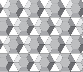 Simple geometric vector pattern - hexagonal diamonds