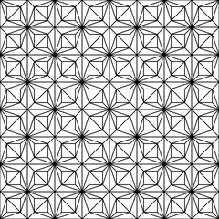 Seamless vector pattern - black lines on white background