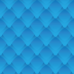 Geometric seamless pattern - blue scales