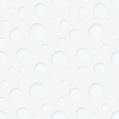 Vector seamless pattern - round holes in white paper