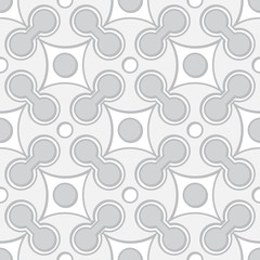 Simple black and white vector seamless geometric pattern