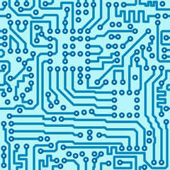 Electronic digital circuit board - seamless vector pattern