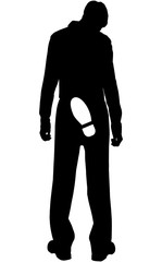 Vector silhouette - Dismissed from work young people