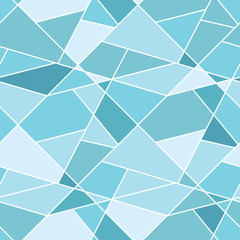 Vector seamless geometric blue polygonal pattern - abstract back