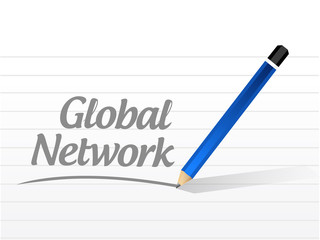 global network message sign concept