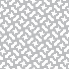 Simple gray and white vector geometric abstract seamless pattern