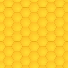 Fototapeta premium Hexagons golden honey vector seamless pattern for design