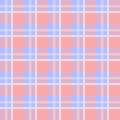 Fabric tissue checkered vector pattern. Warm british plaid ornam